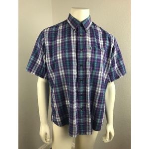 Cambridge Classics Large Button Front Shirt Plaid